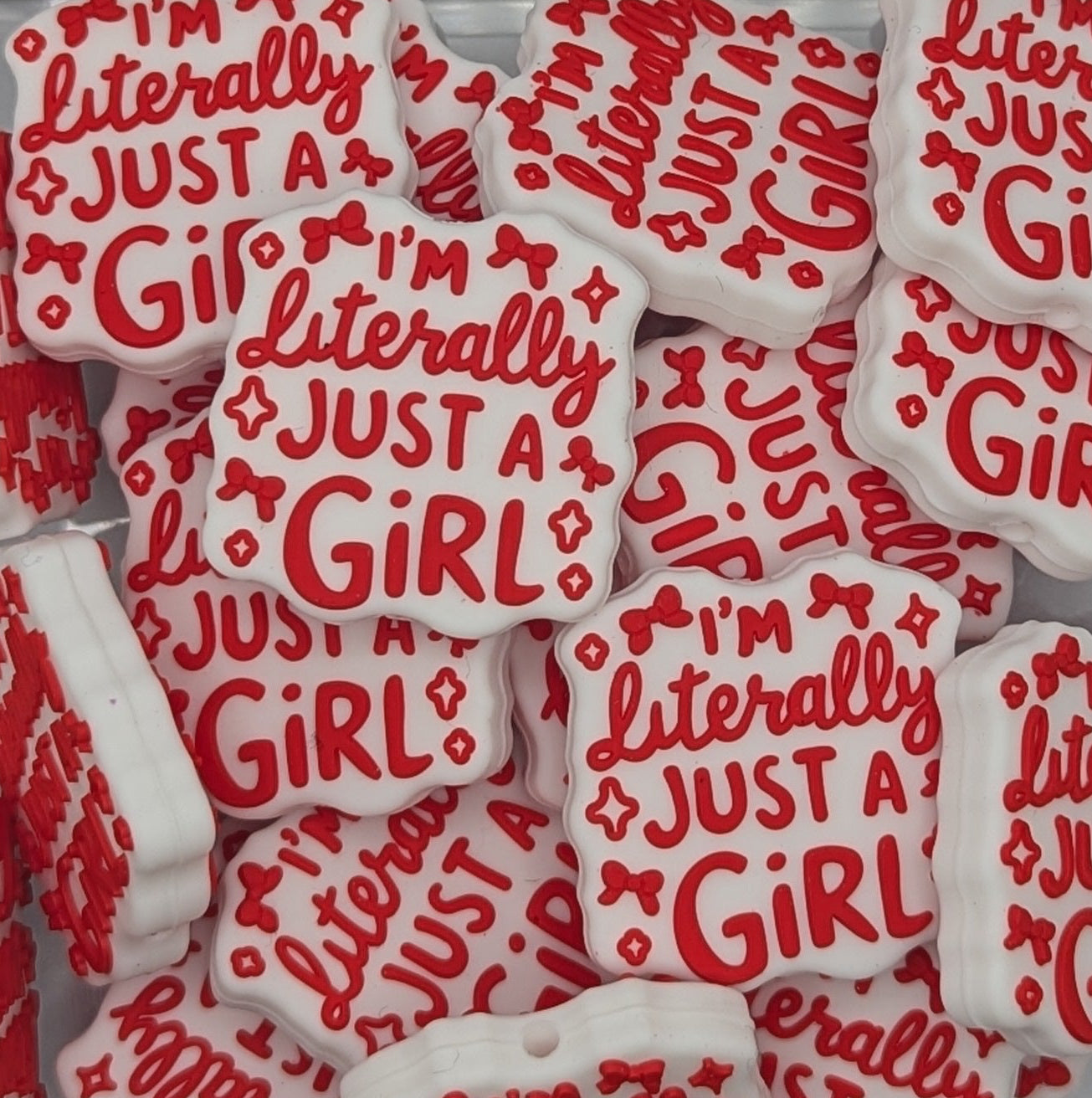 Just a girl focal bead