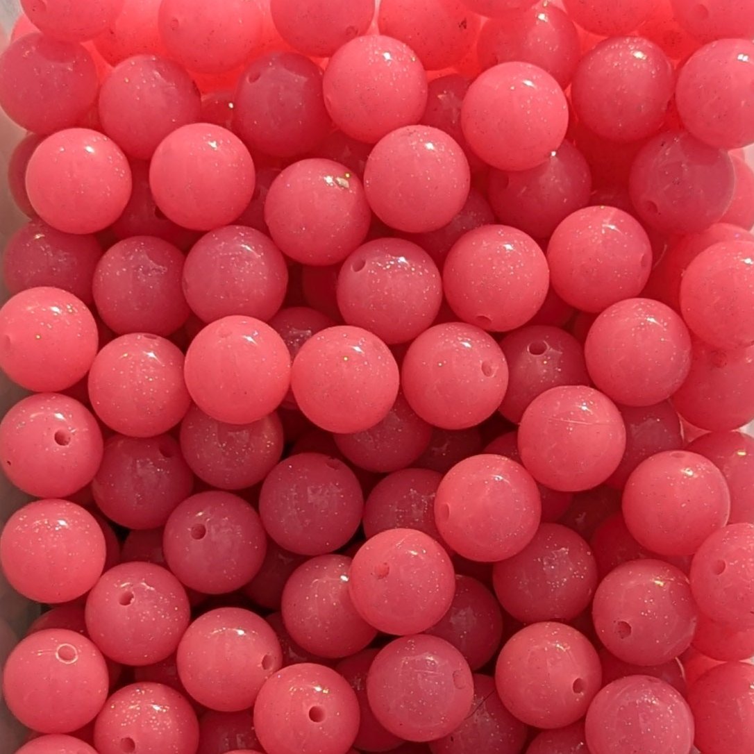 Jelly Glitter Bright Pink 15mm
