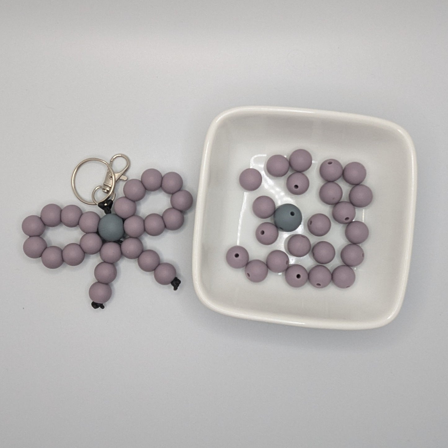 Heather Purple and grey bow kit