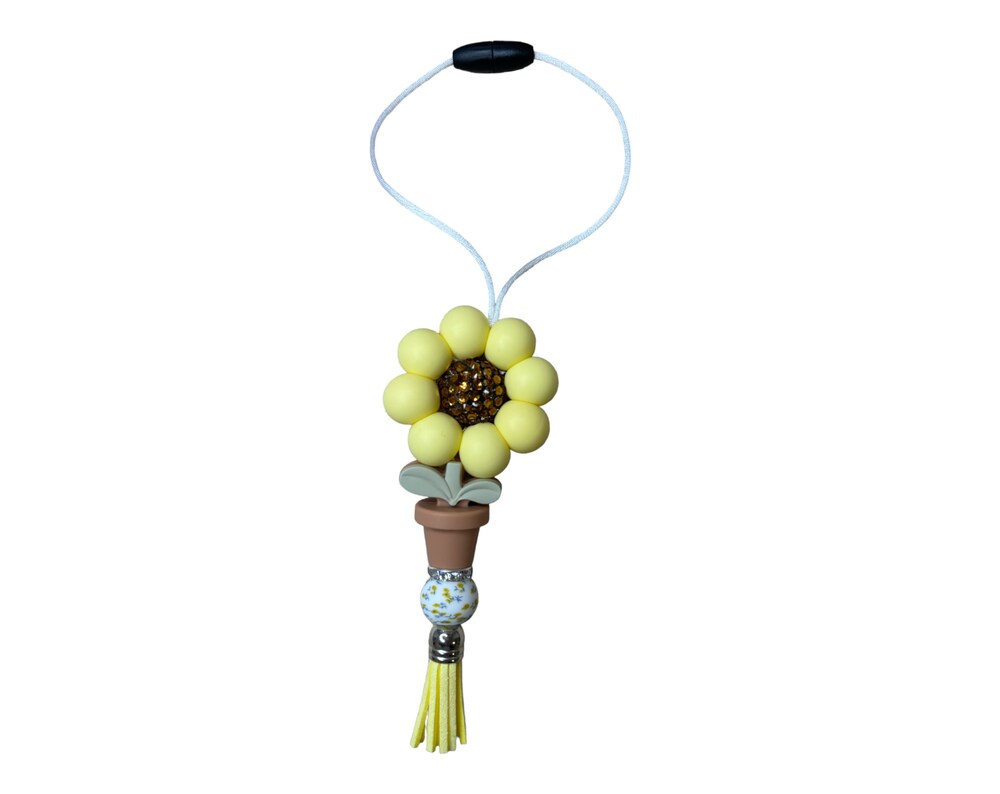 Beaded flower, Car hanger, Car decor