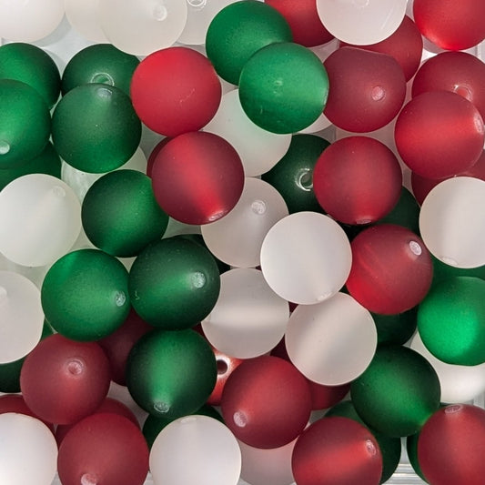 Cat eye acrylic Xmas mix (pack of 12)