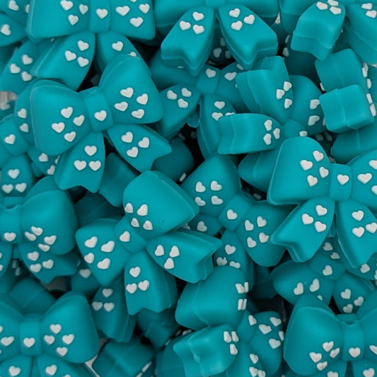Sweetheart teal bow