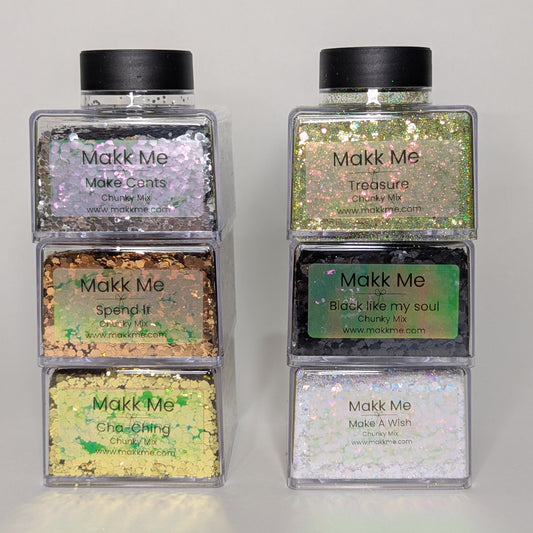 Makk Money Stack - 6 Jar Glitter Bundle