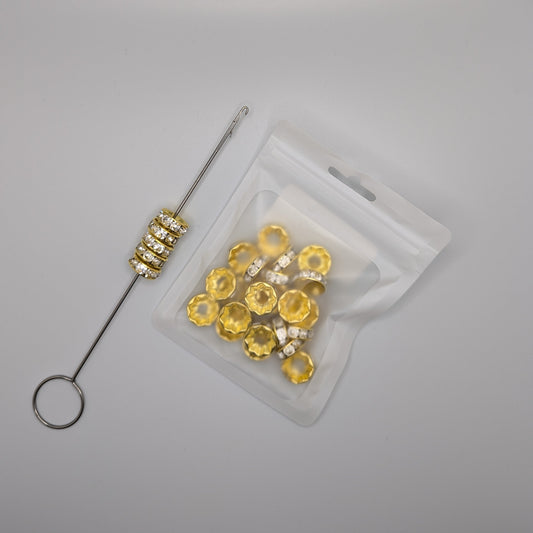 Gold rhinestone spacer (bag of 25)