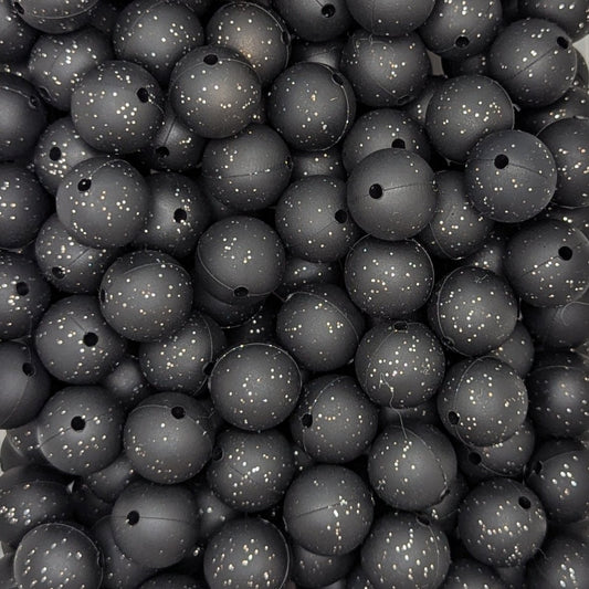 Black Glitter 15mm