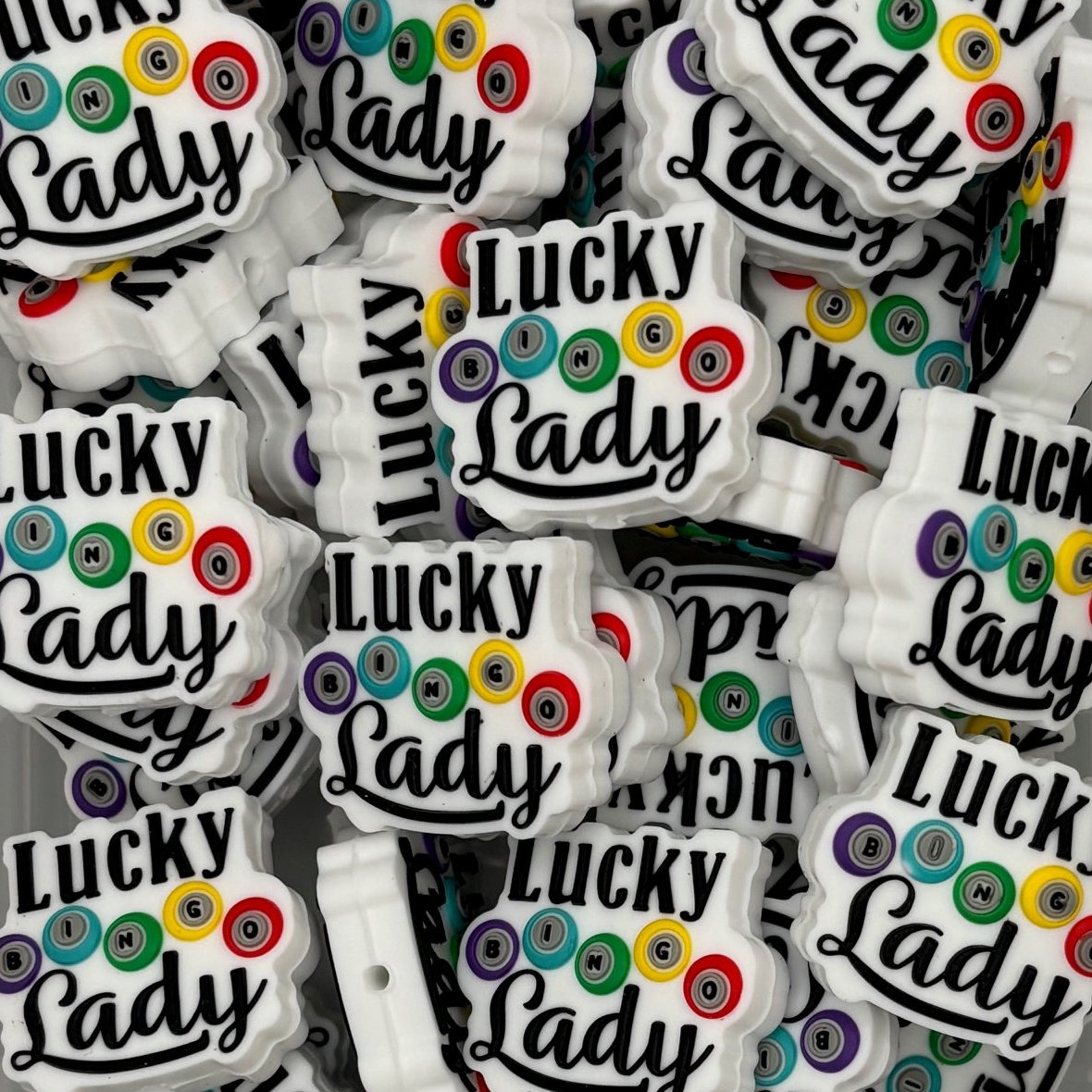 Lucky Bingo Lady focal bead